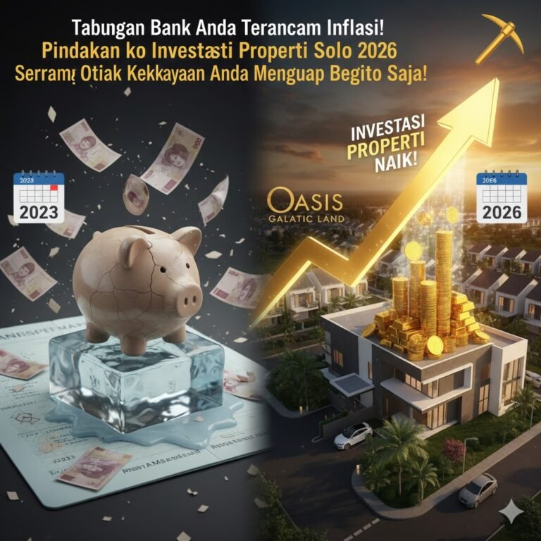 Tabungan Bank Anda Terancam Inflasi! Pindahkan ke Investasi Properti Solo 2026 Sekarang Atau Lihat Kekayaan Anda Menguap Begitu Saja!